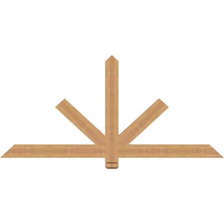Ekena Millwork Kennewick Timber Gable Bracket, Western Red Cedar, 60"W x 27"H x 1 1/2"D x 3 1/2"F, 11/12 Pitch GBW060X27X0204KEN00SWR